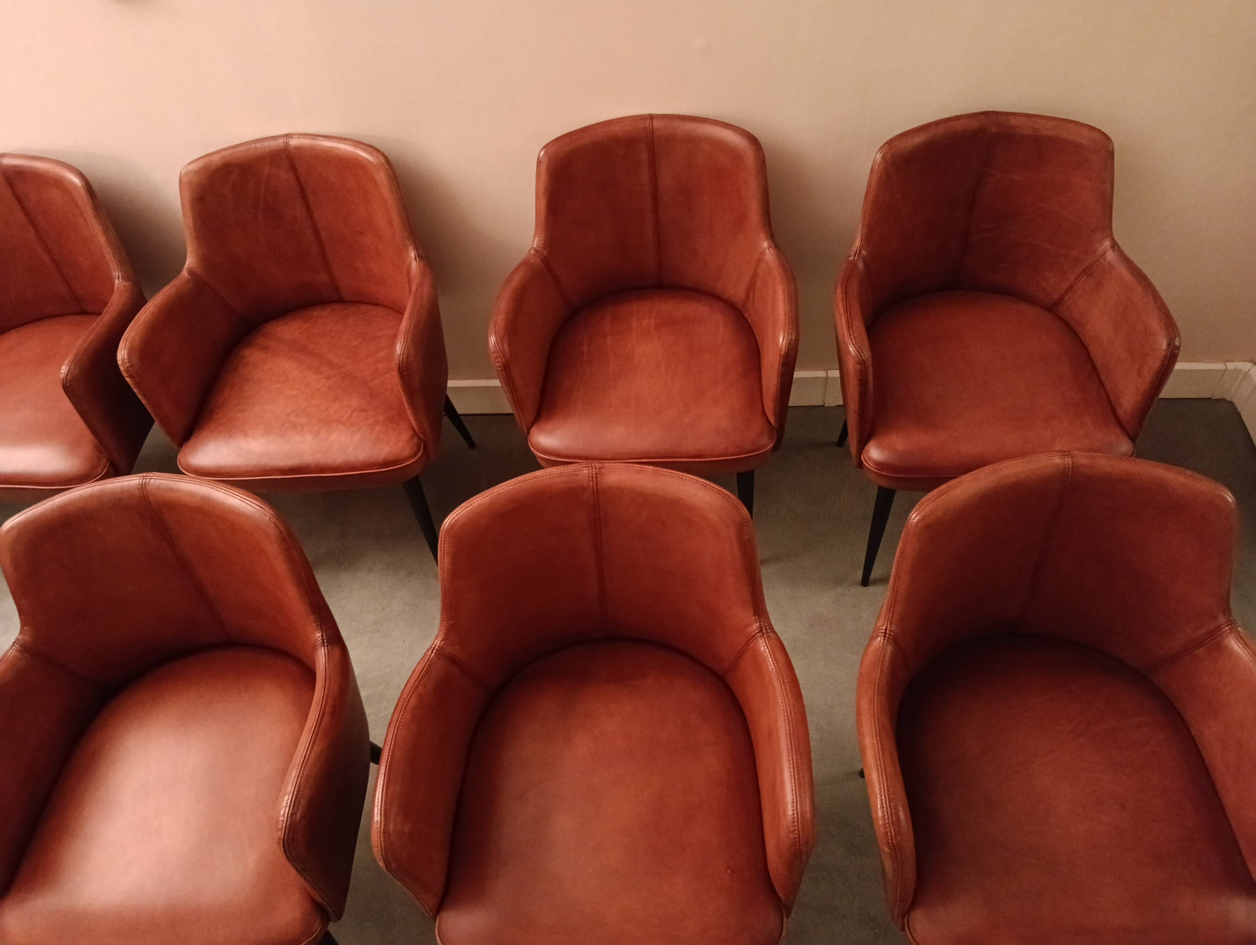 Leather chair from Maison Saulaie