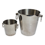 Letang Rémy stainless steel champagne cooler and ice bucket from the 80s