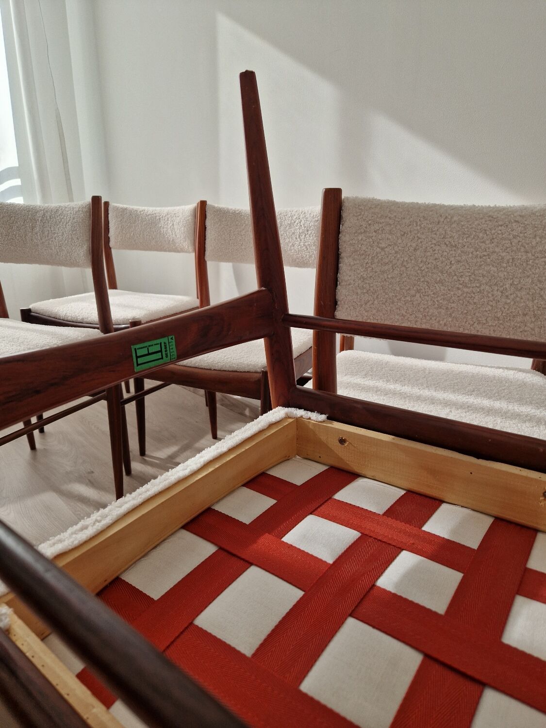 Suite of 6 Italian chairs Consorzio Sedie Friuli - 1960