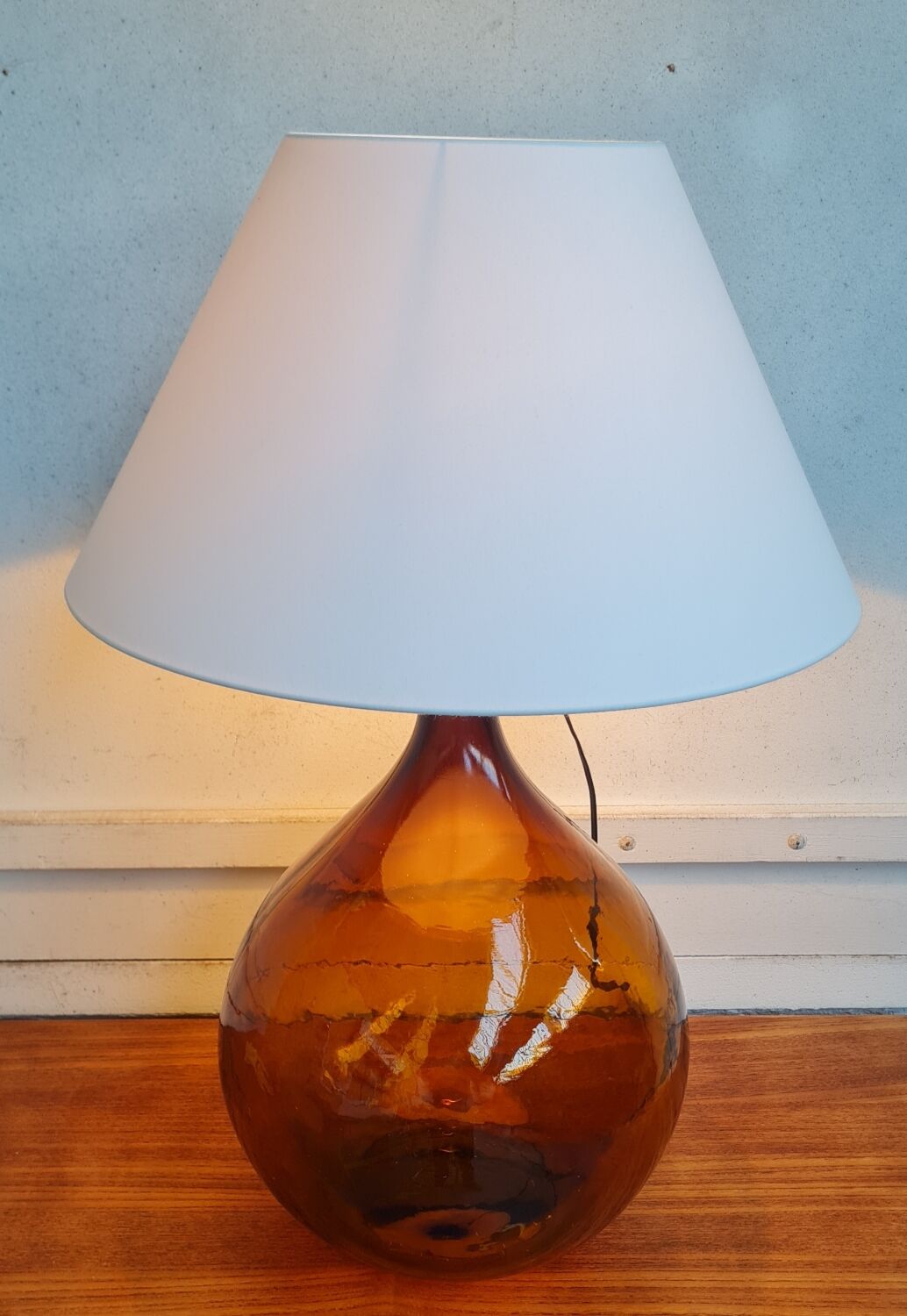 Vintage demijohn lamp