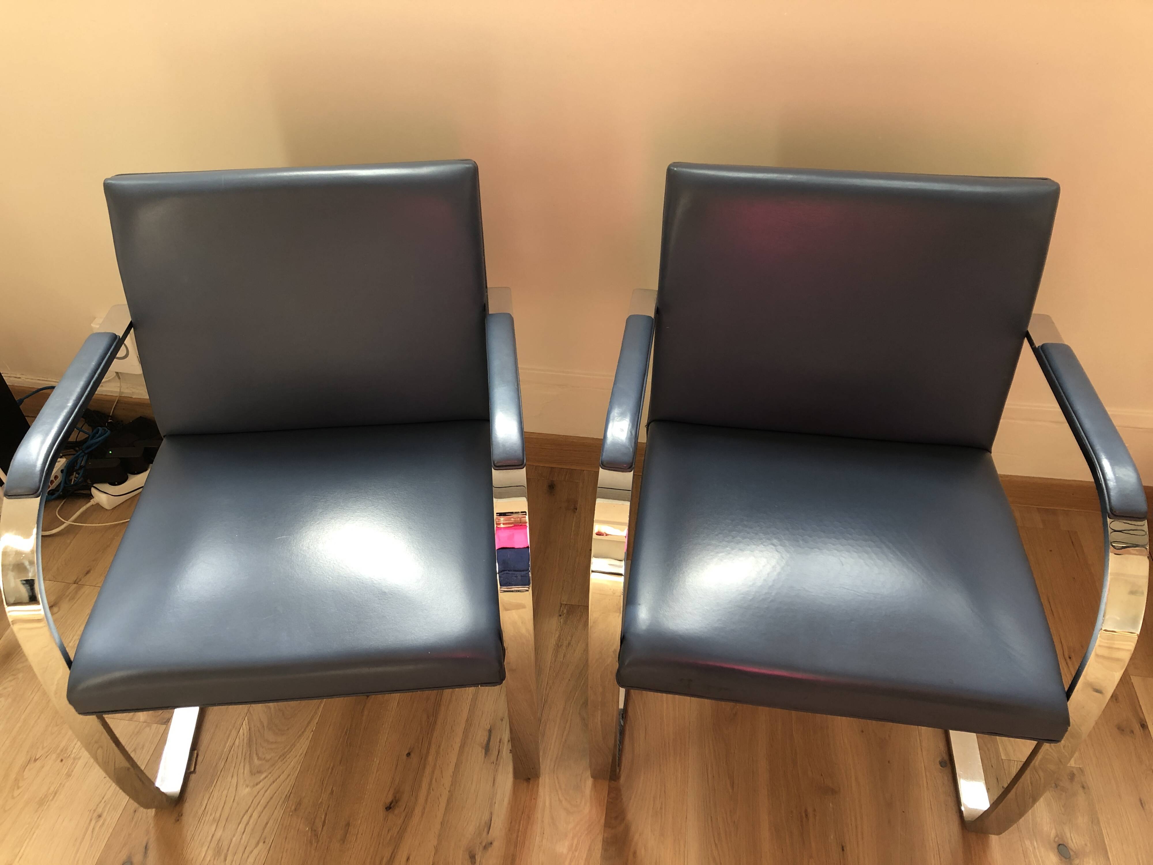 PAIR OF BRNO Knoll ARMCHAIRS, design Mies van der Rohe