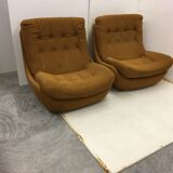 Pair 2pcs Vintage RARE Jitona Ultra Light Chairs ATLANTIS Polystyrene With original labels Mid Centu