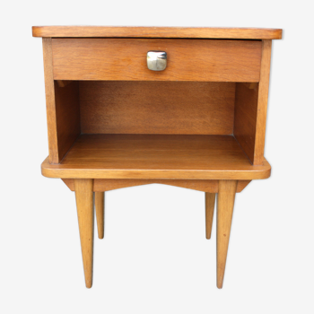 Golden oak bedside