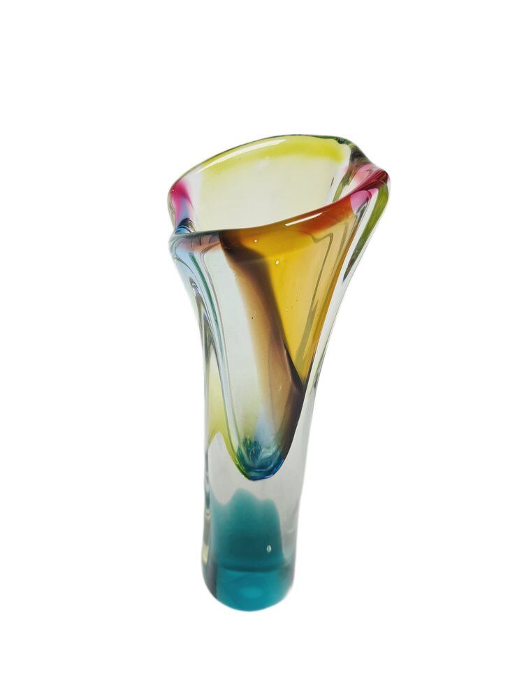 Vase by J. Hospodka for Chribska Glassworks, Czechoslovakia, 1960s