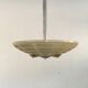 Art Deco metal and glass ceiling lamp