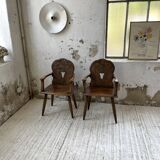 Pair of Savoyard armchairs