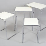 White Kovona nest tables - 1950s Czechia