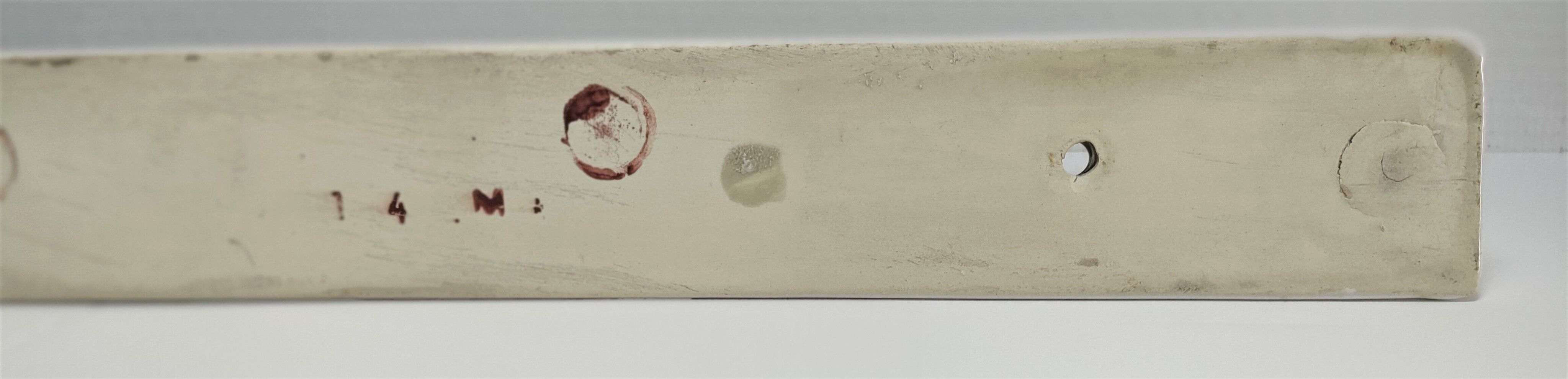 Vintage white glazed ceramic wall shelf