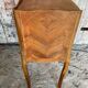 Antique Nightstand Louis XV Style Inlay Wood 3 Drawers Wine