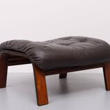 RyBo Rykken Leather Ottoman. 1970s Norway