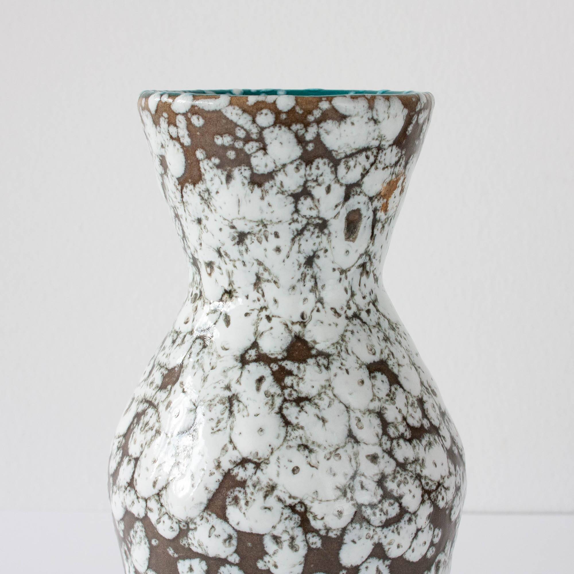 Scheurich Vase 523-18 Ceramic Fat Lava, 1960's