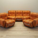 Set of orange armchairs, Space Age design, 1960s, production: Italy