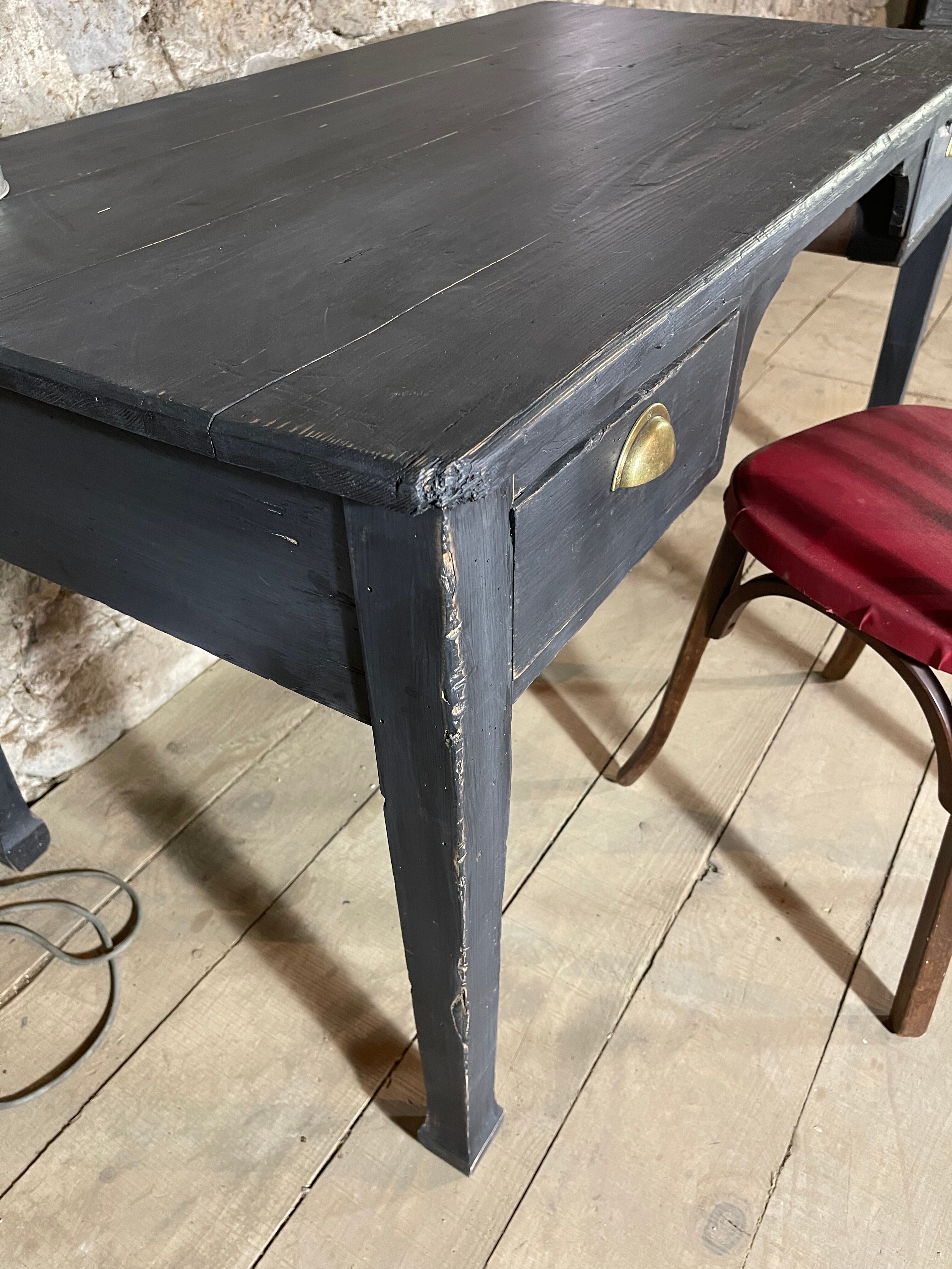 Old black patina office