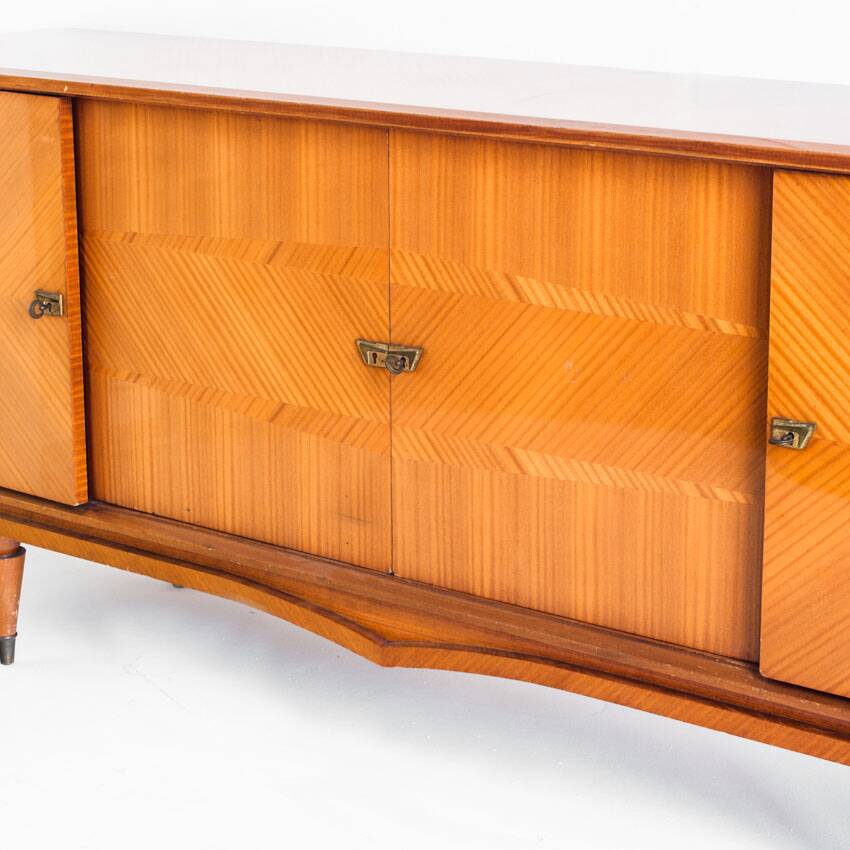 Vintage sideboard / Mid Century. Wood with marquetry finishes. France, 1960s.