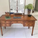 Directoire style desk with 5 drawers and side shelves
