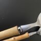 Salad servers with bamboo handles