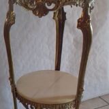 End table marble double trap