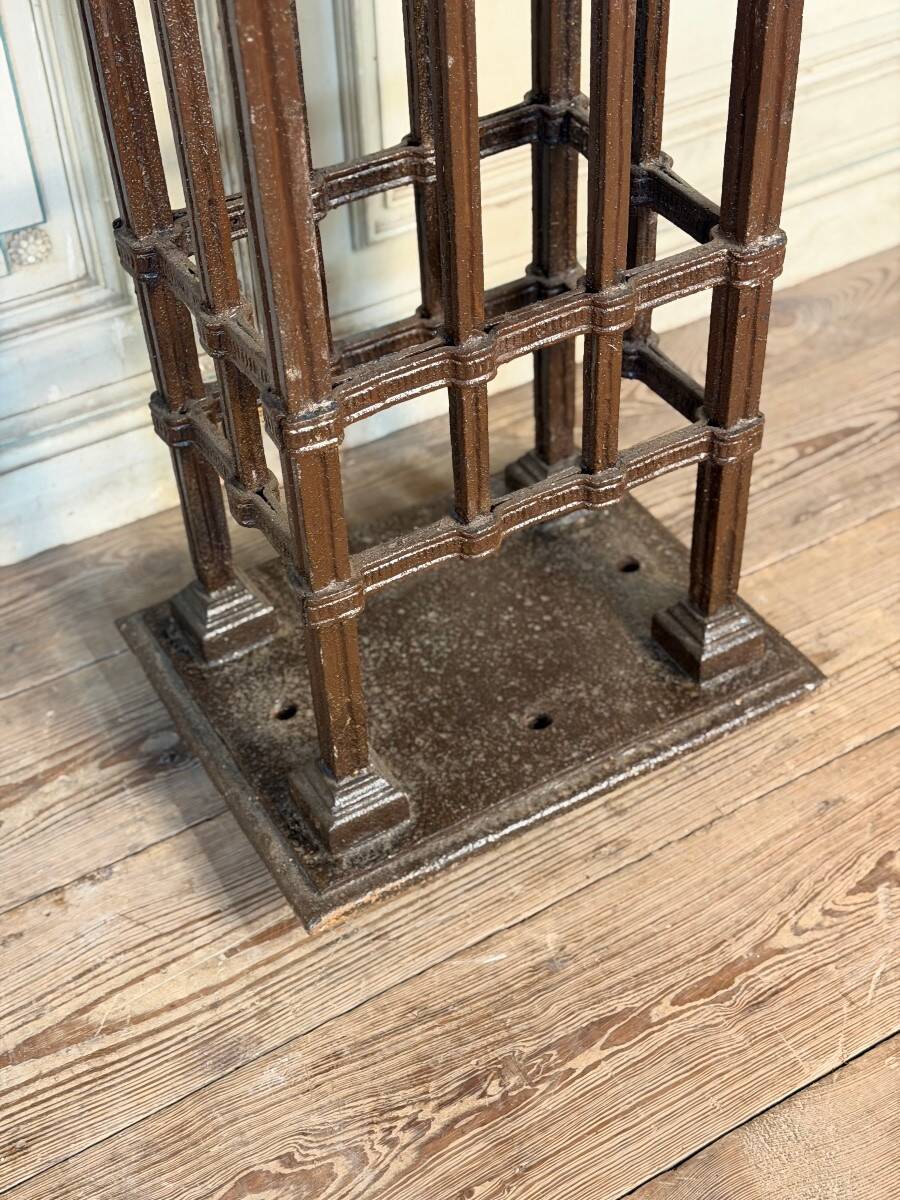 Pair of riveted wrought iron pedestals, circa 1900