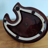 Painted ceramic vintage cheese tray, vallauris painter's palette