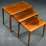 Rosewood Nesting Tables by Johannes Andersen for CFC Silkeborg, 1960s, Set of 3