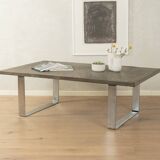 1970s brutalist coffee table by Peter Draenert