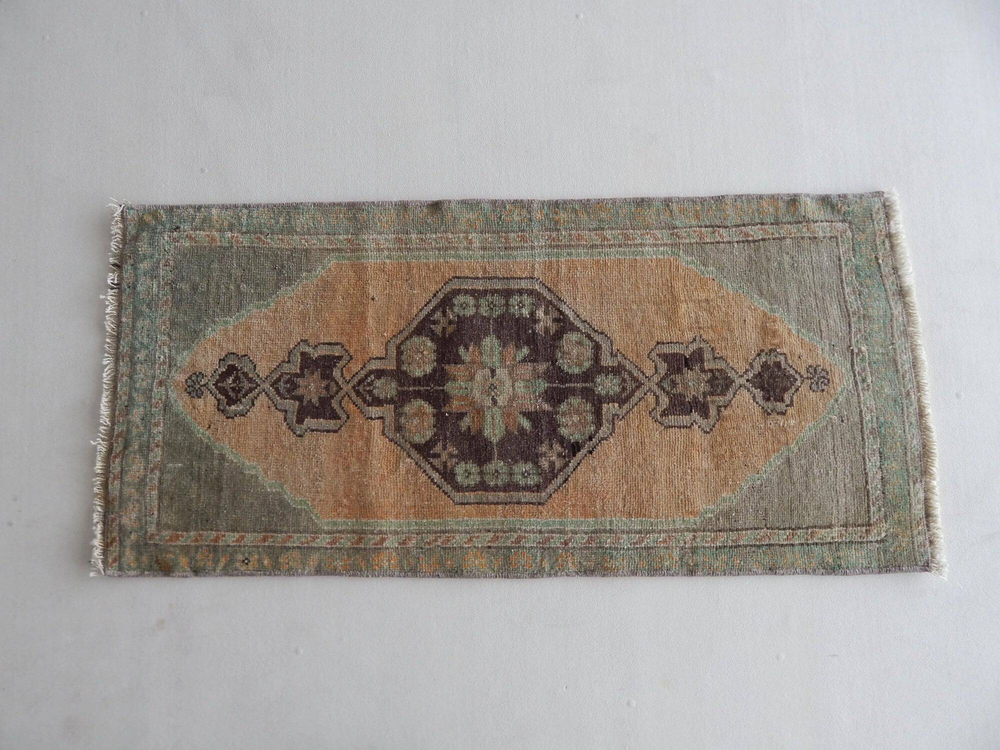 Tapis de couloir turc vintage 48x103 cm