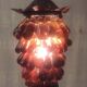 Amber Murano glass cluster pendant - mid 20th century