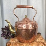Old copper and brass teapot