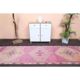Vintage Turkish Hand-Knotted Wool Cotton Pink Runner Rug 96x365