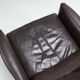 Pair of Durlet lounge chairs brown leather Belgium 1960