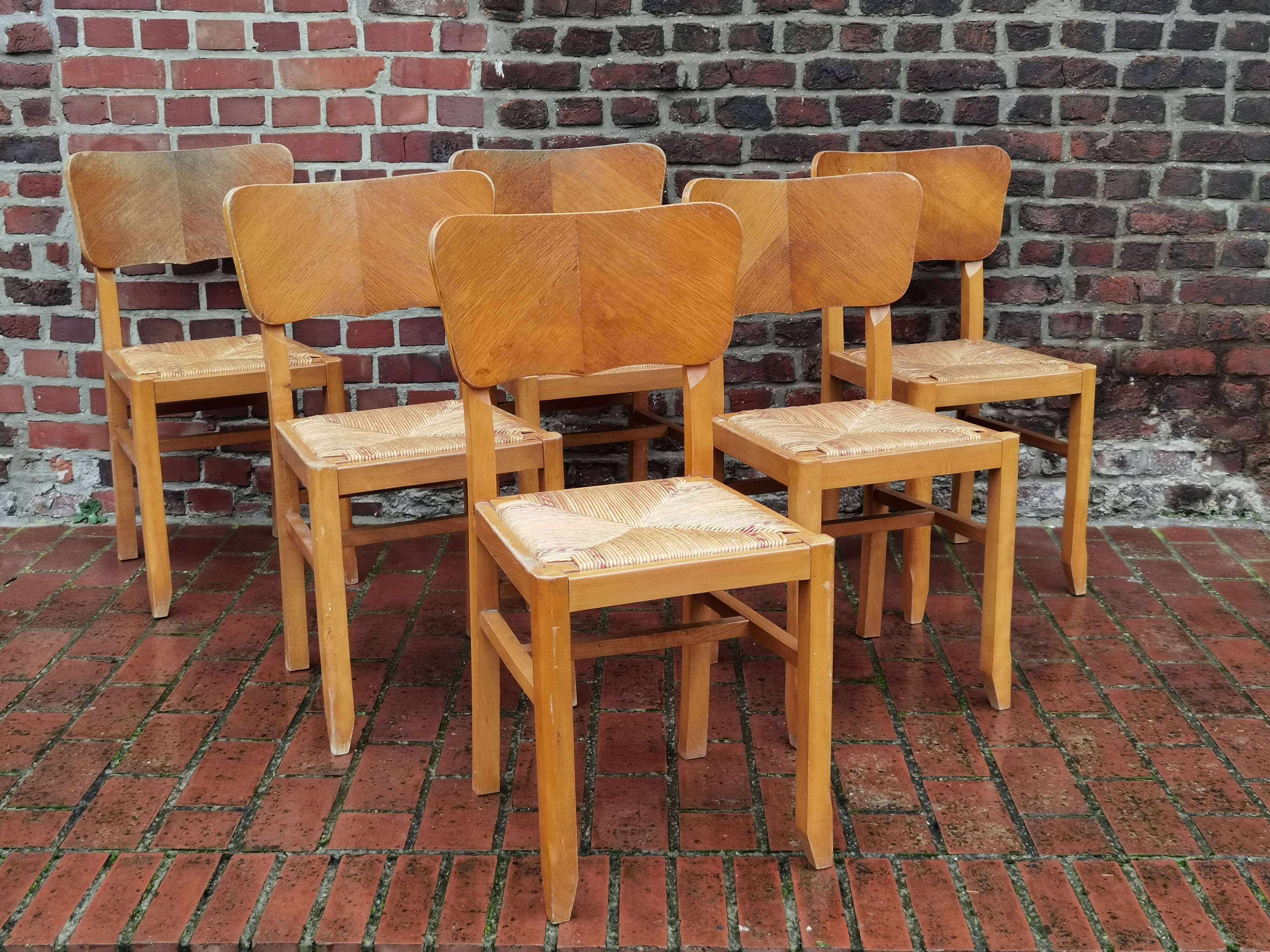 Lot of 6 chairs Pierre Cruege