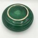 green ceramic flat cup 1950 saint clement signed B Letalle 16 cm