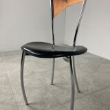 Rare dining chairs in copper by Cattelan italy, 1970s
