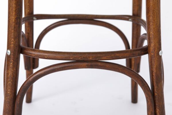 1 tabouret haut de pub irlandais vintage en bois avec technique de bois courbé des années 1960-1970