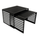 Black perforated steel nesting tables Italy 1980’s