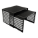Black perforated steel nesting tables Italy 1980’s