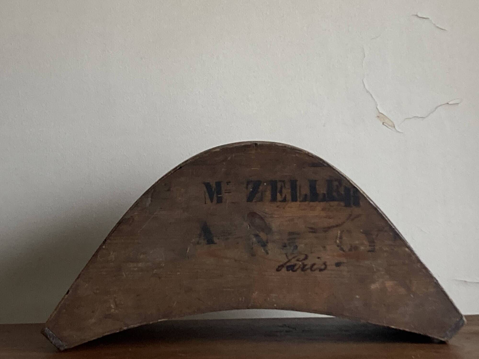 Neo-classical Empire box 1860 in curved wood shape XXL