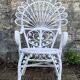 Fauteuil en rotin blanc Emmanuelle Peacock 1970