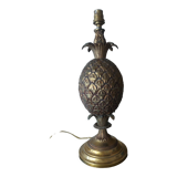 Pineapple lamp in golden brass