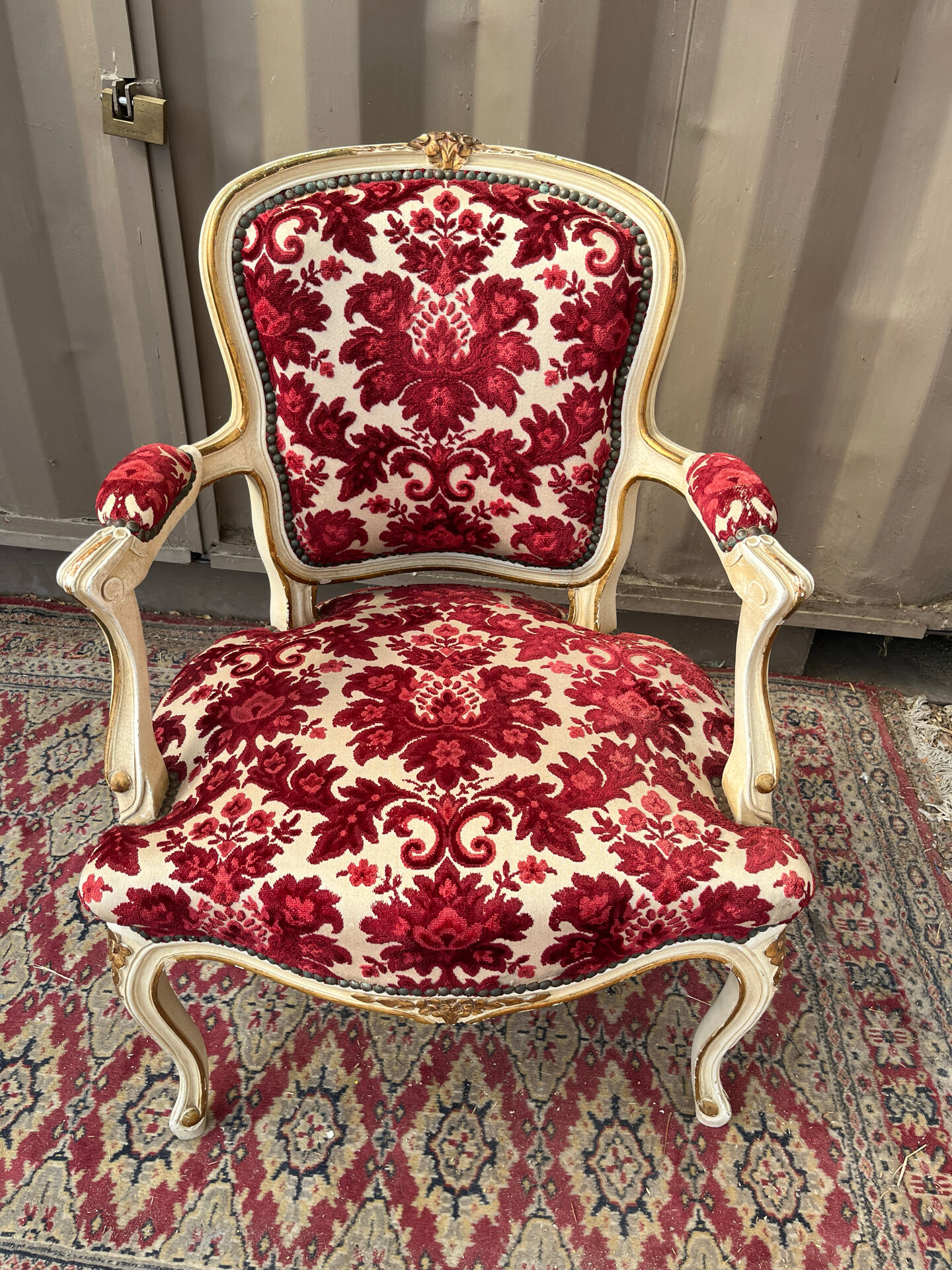Louis XV style cabriolet armchair