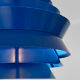 Pendant light "Trava" in blue lacquer by Carl Thore for Granhaga Metallindustri. Sweden 1960s.