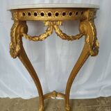 Louis XVI style console in gilded wood