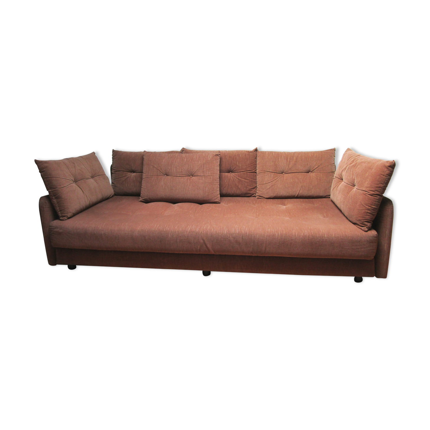 Steiner velvet chocolate sofa, 70s