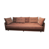 Steiner velvet chocolate sofa, 70s