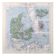 Old map Denmark Iceland Scandinavia 43x43cm from 1950
