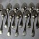 Cuillères modèle ruban Louis XVI métal argent poinçons service couvert de table