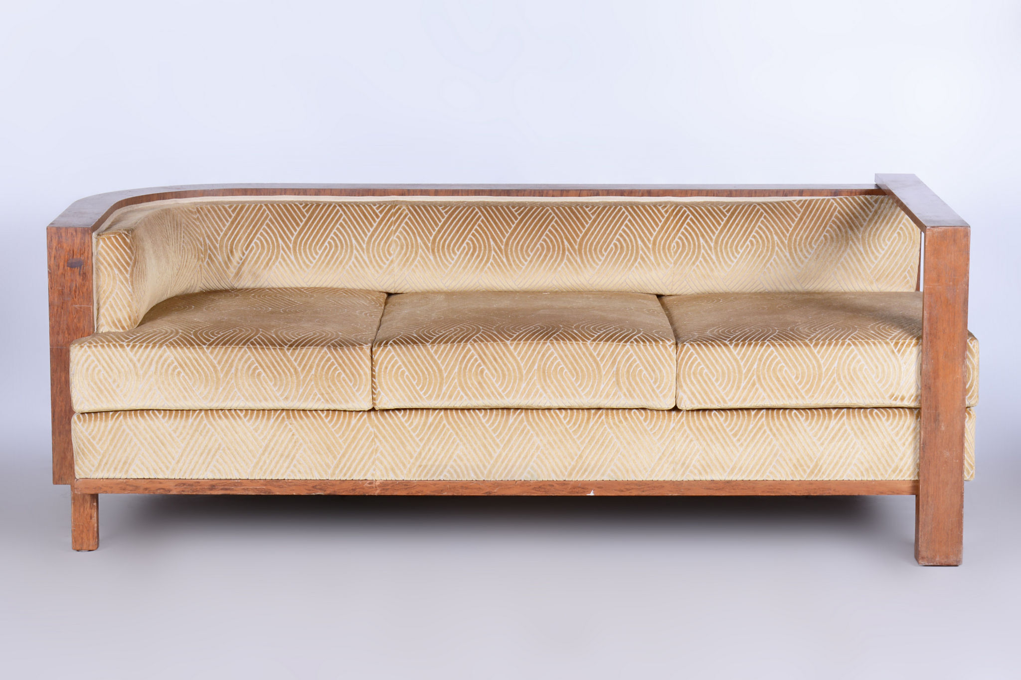 Palisander Seating Set with Coffee Table, Art Deco, Restored, France, 1920s