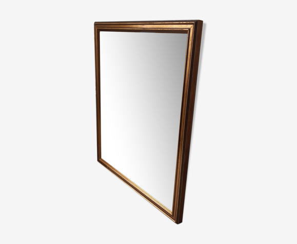 Miroir en bois doré à suspendre années 50