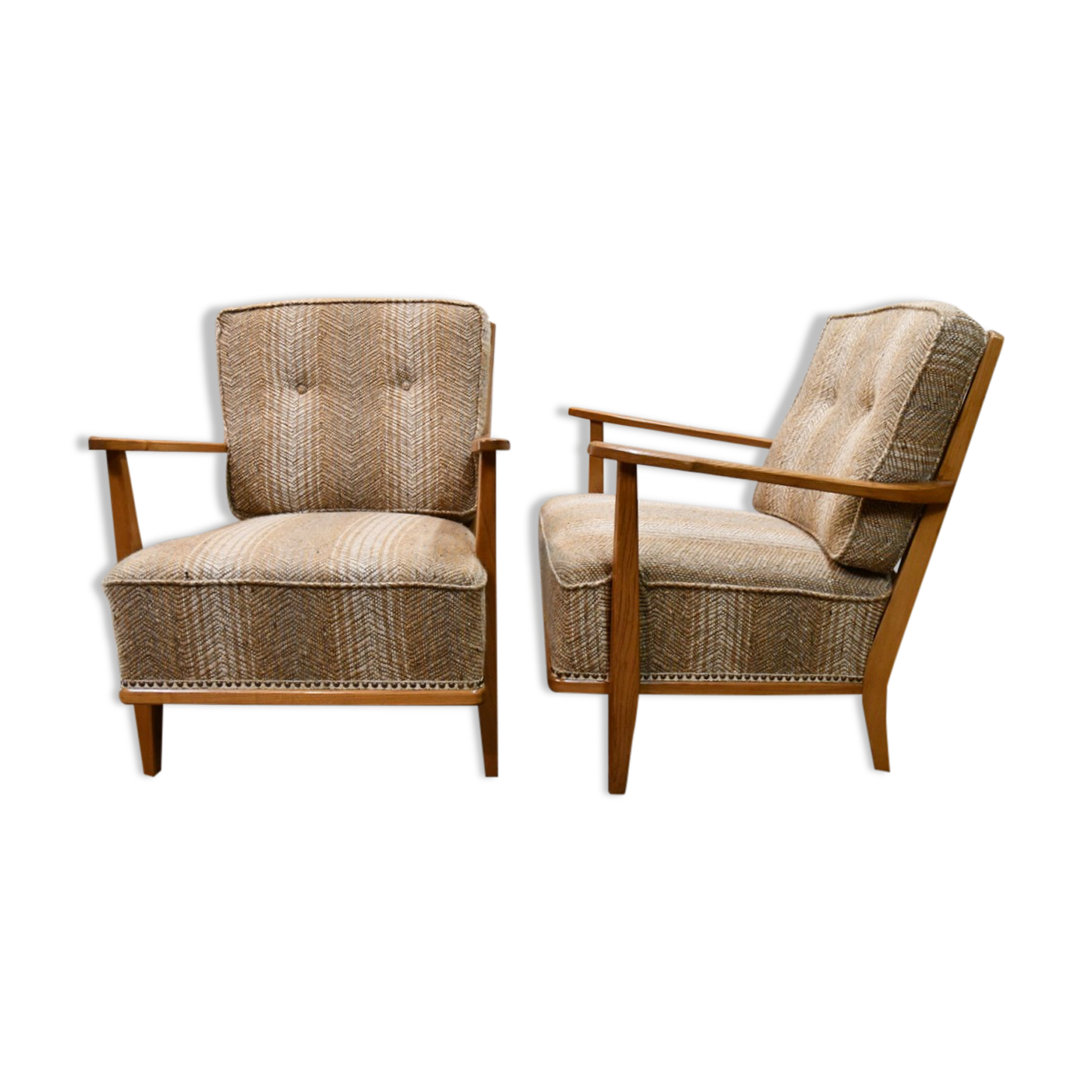 Pair of designer armchairs