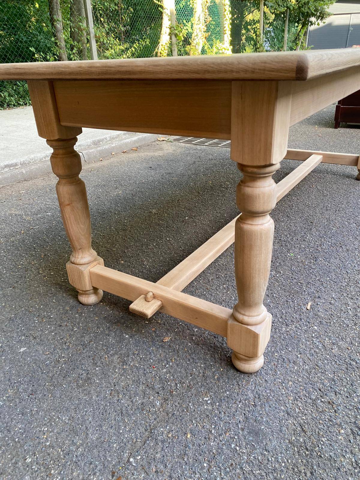 Renovated 210cm farmhouse dining table from the 20th century